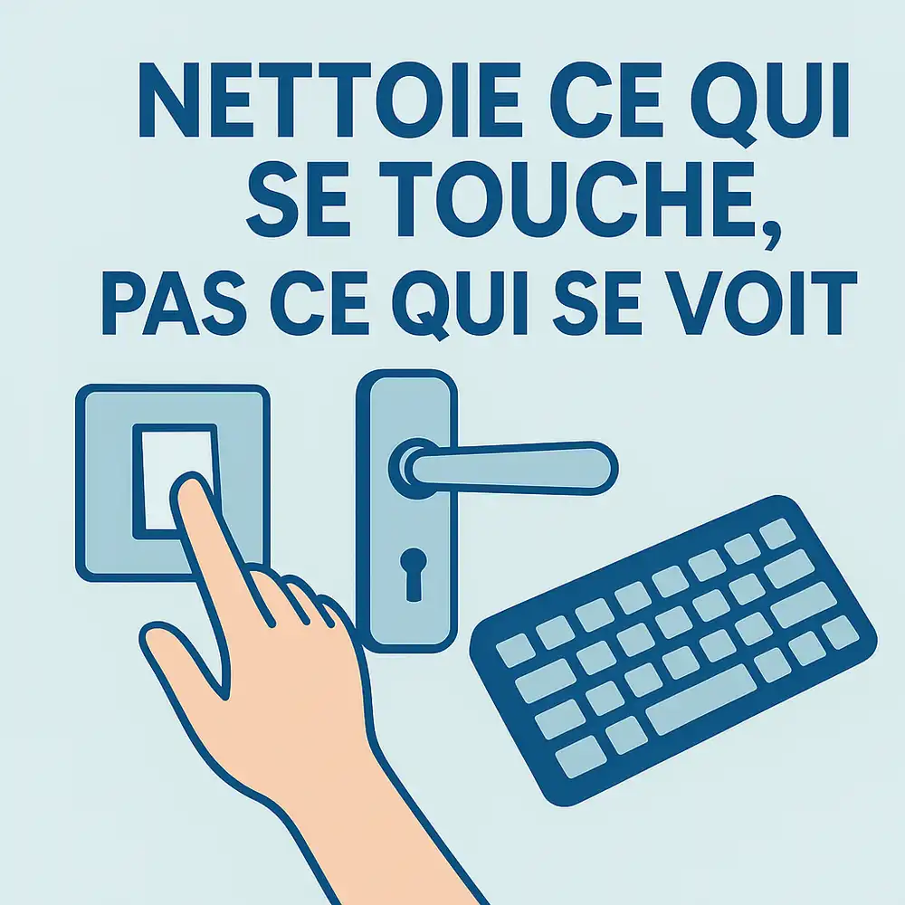 Nettoie ce qui se touche, pas ce qui. se voit ! Nettoie ce qui se touche, pas ce qui. se voit !