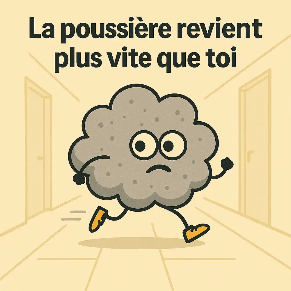 La poussière revient plus vite que toi.