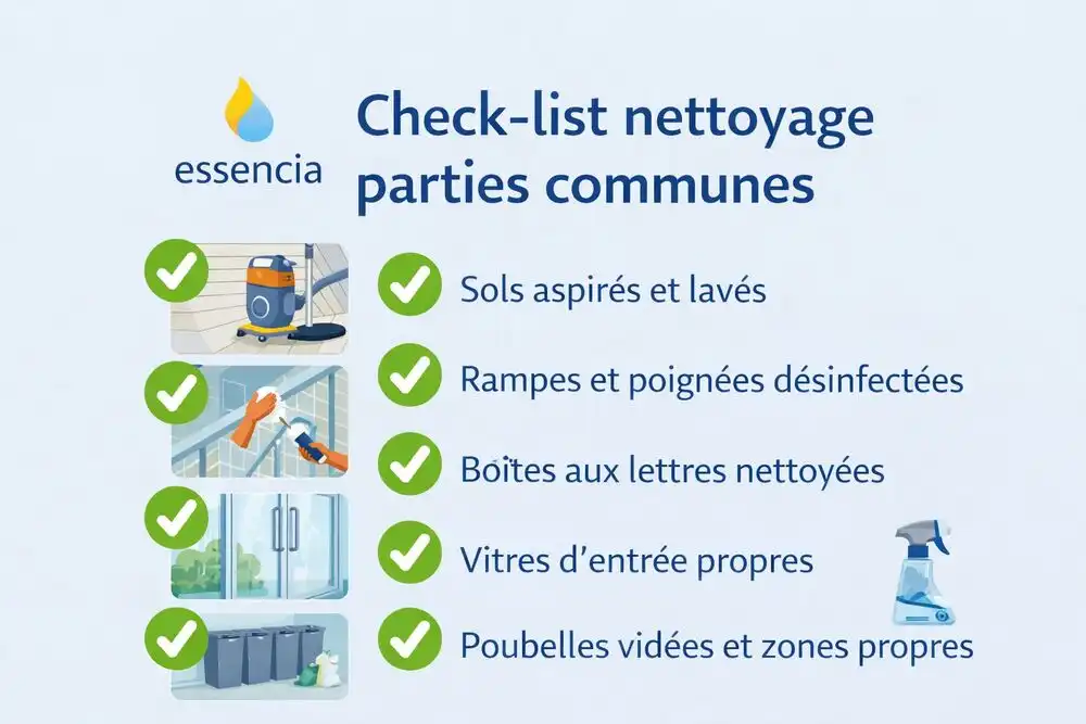 ???? Essencia – Check-list nettoyage parties communes