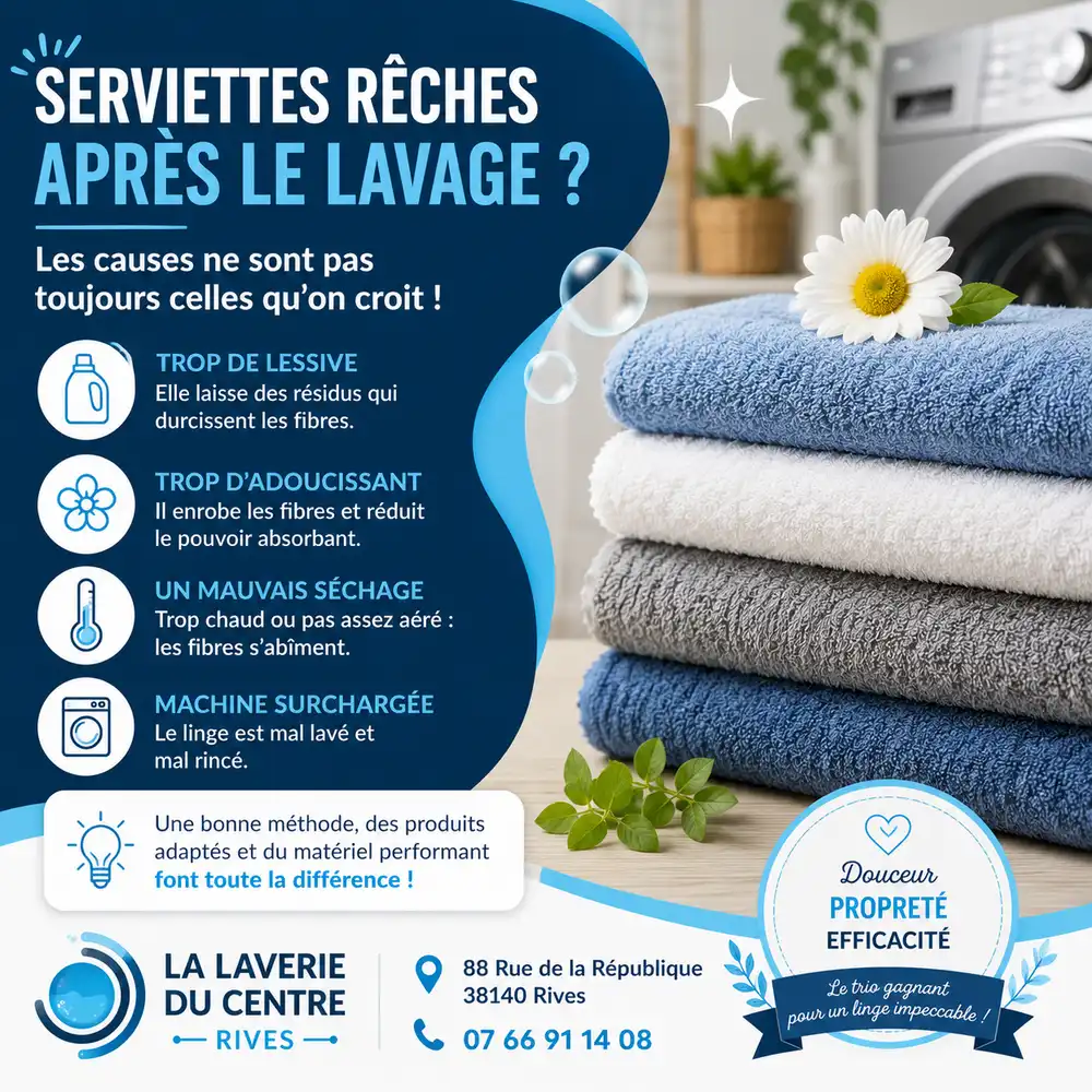 Pourquoi vos serviettes deviennent-elles rêches après plusieurs lavages ?